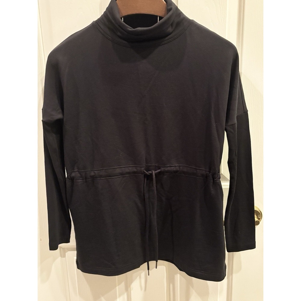 Athleta Balance Cinch Sweatshirt Turtleneck Shall Size X Small Drawstring Waist - Picture 7 of 9